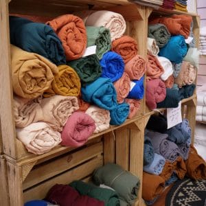 Drap Housse double gaze de coton FIN DE SÉRIE