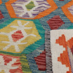 tapis kilim tissé 100% laine rouge